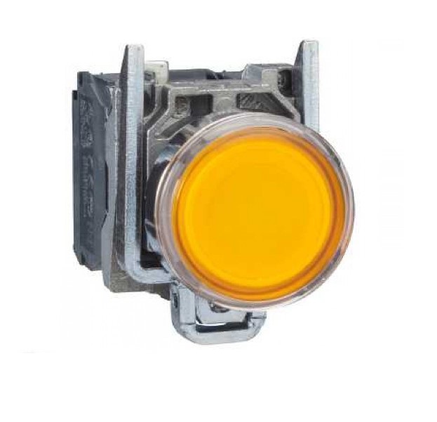 پوش باتن فلزی نارنجی اشنایدر XB4BW35B5  با LED داخلی
